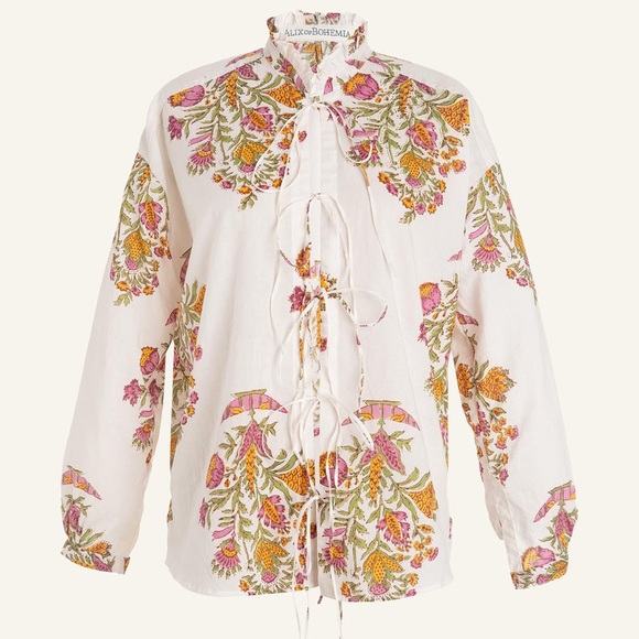 Alix Of Bohemia Willa Fleur Tie Shirt - Picture 2 of 8